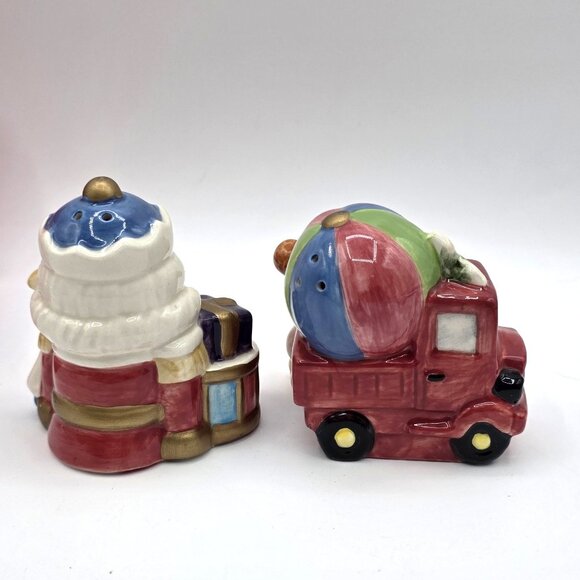 Fitz and Floyd Omnibus Toyland Salt & Pepper Shakers Vtg Original Box Never Used - Picture 5 of 11